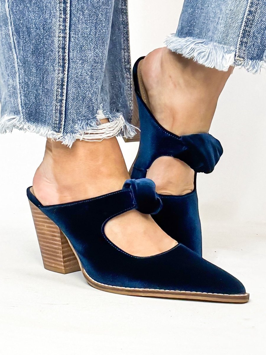 Corky's Teal Velvet Knot Gonna Happen Shoes - Macoma Boutique302 Wedges & Heels