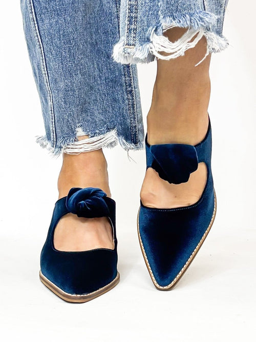 Corky's Teal Velvet Knot Gonna Happen Shoes - Macoma Boutique302 Wedges & Heels