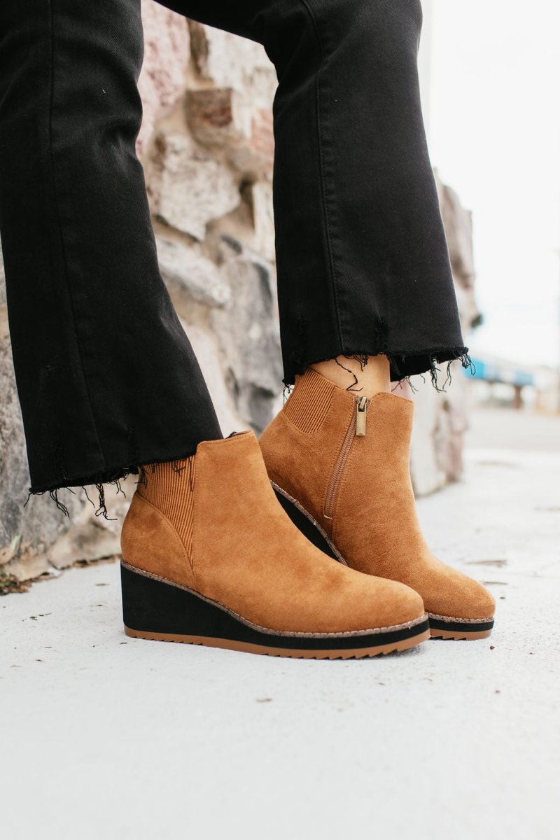 Corky's Tobacco Faux Suede Apple Sauced Boots