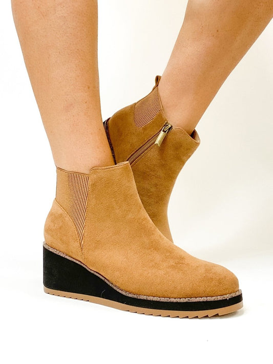 Corky's Tobacco Faux Suede Apple Sauced Boots - Macoma Boutique303 Mules & Boots
