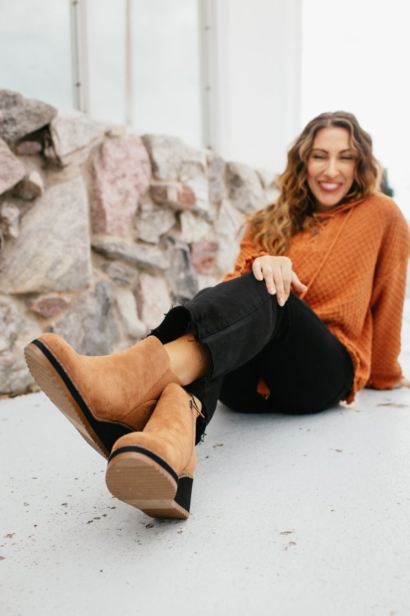 Corky's Tobacco Faux Suede Apple Sauced Boots - Macoma Boutique303 Mules & Boots