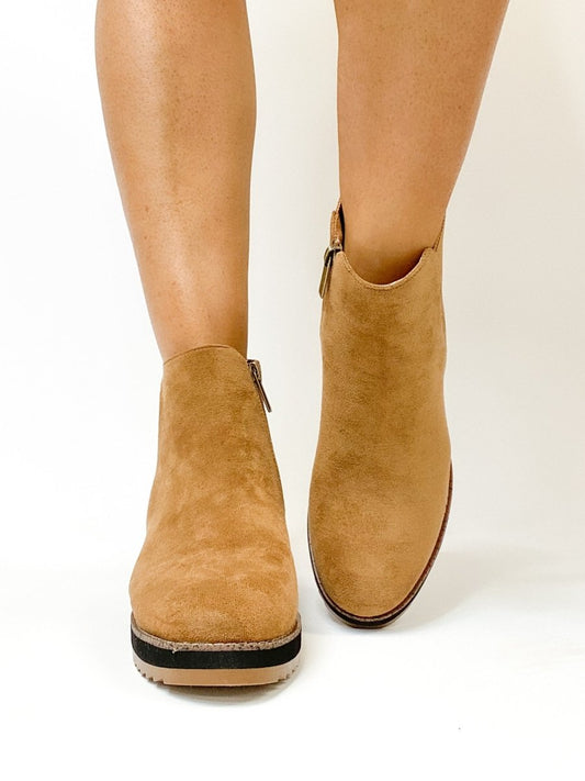 Corky's Tobacco Faux Suede Apple Sauced Boots - Macoma Boutique303 Mules & Boots