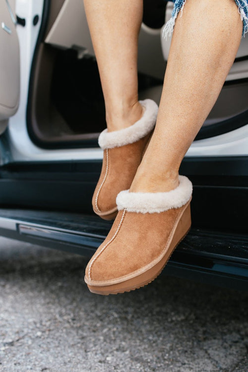 Corky's Tobacco Faux Suede Easy Going Shoes - Macoma Boutique303 Mules & Boots