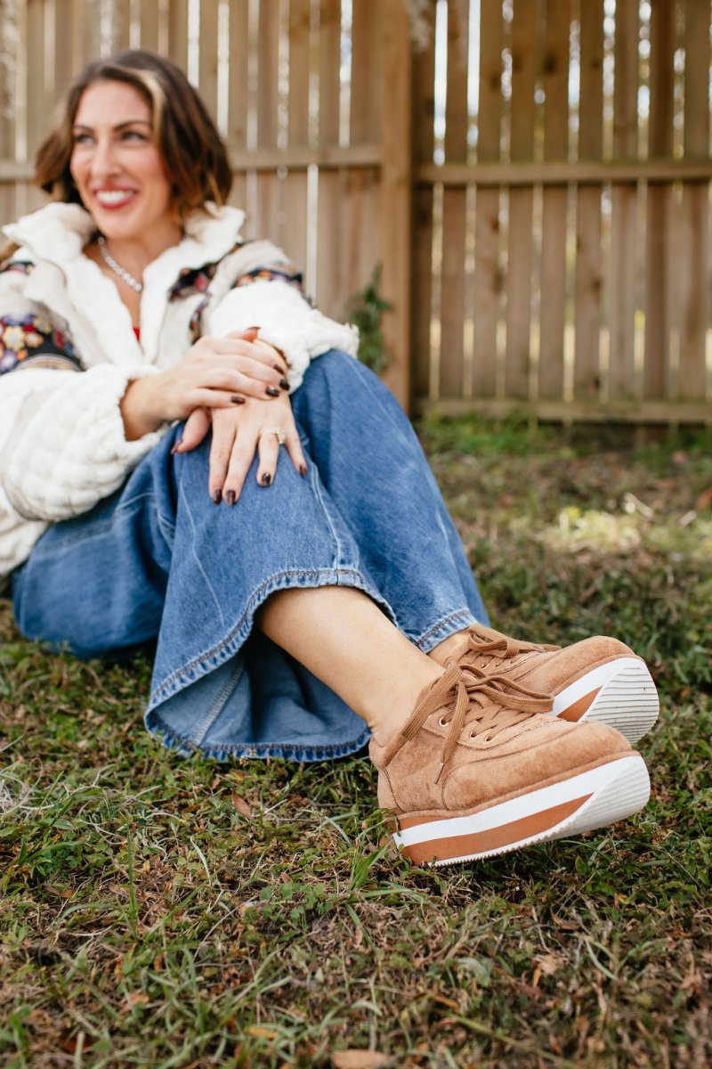 Corky's Tobacco Faux Suede Jay Walking Shoes - Macoma Boutique301 Sneakers