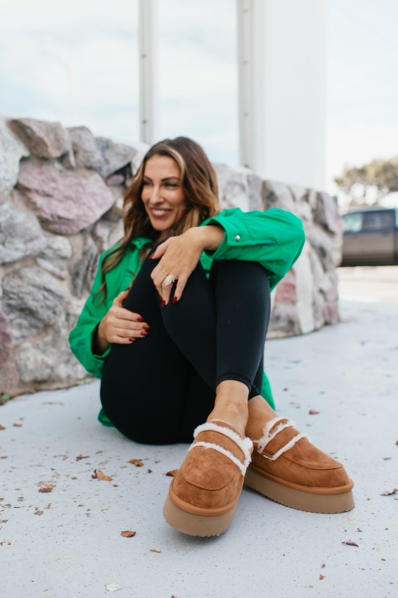 Corky's Tobacco Faux Suede Veg Out Shoes - Macoma Boutique303 Mules & Boots