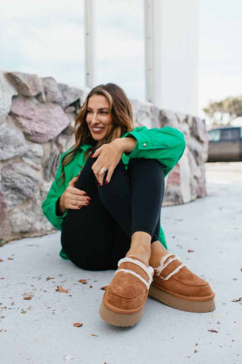 Corky's Tobacco Faux Suede Veg Out Shoes - Macoma Boutique303 Mules & Boots