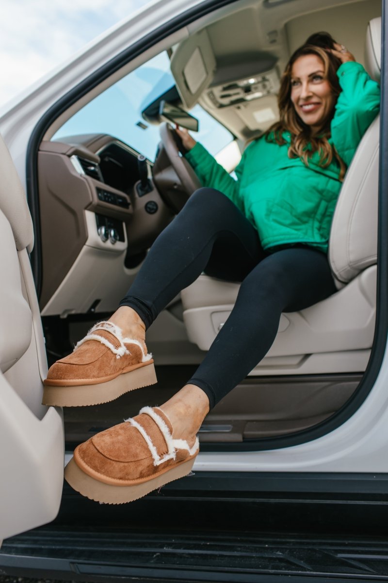 Corky's Tobacco Faux Suede Veg Out Shoes - Macoma Boutique303 Mules & Boots