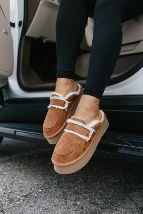 Corky's Tobacco Faux Suede Veg Out Shoes - Macoma Boutique303 Mules & Boots