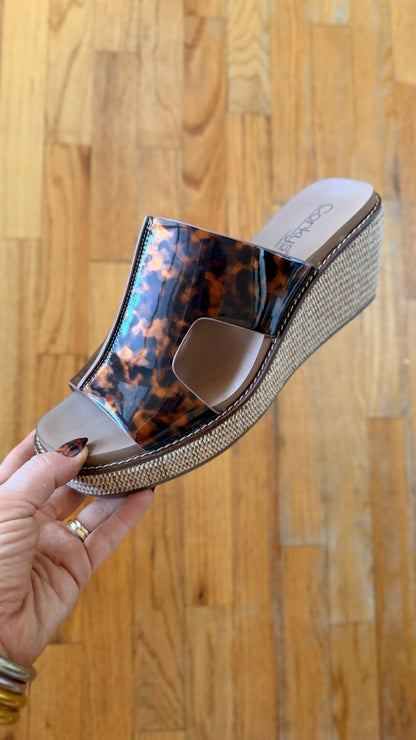 Corky's Tortoise Kiss N Tell Wedges - Macoma Boutique302 Wedges & Heels