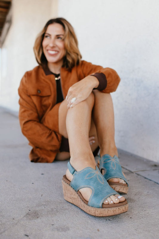 Corky's Turquoise Darlin Wedges - Macoma Boutique302 Wedges & Heels