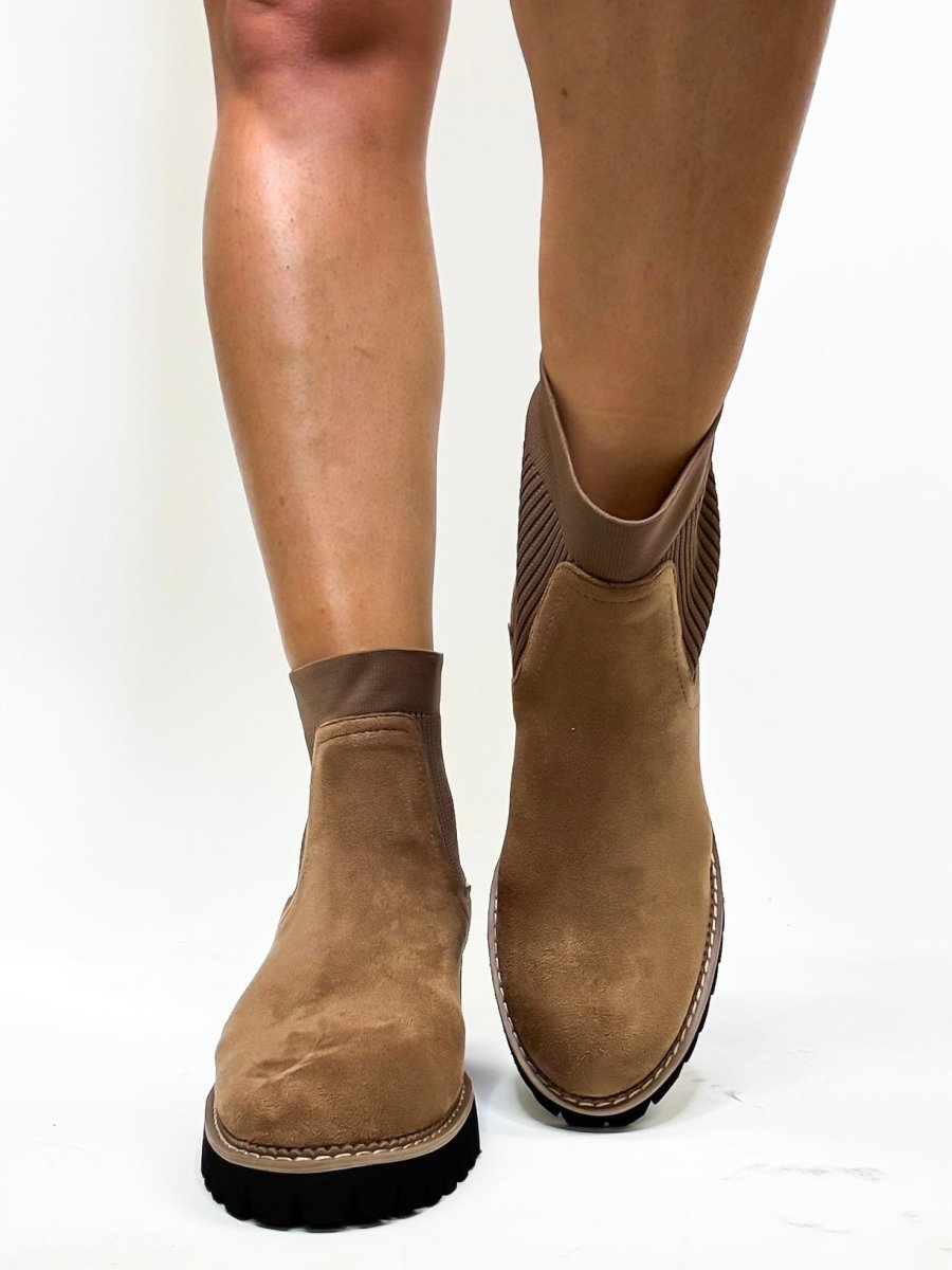 Corky's Walnut Faux Suede Trail Mix Boots