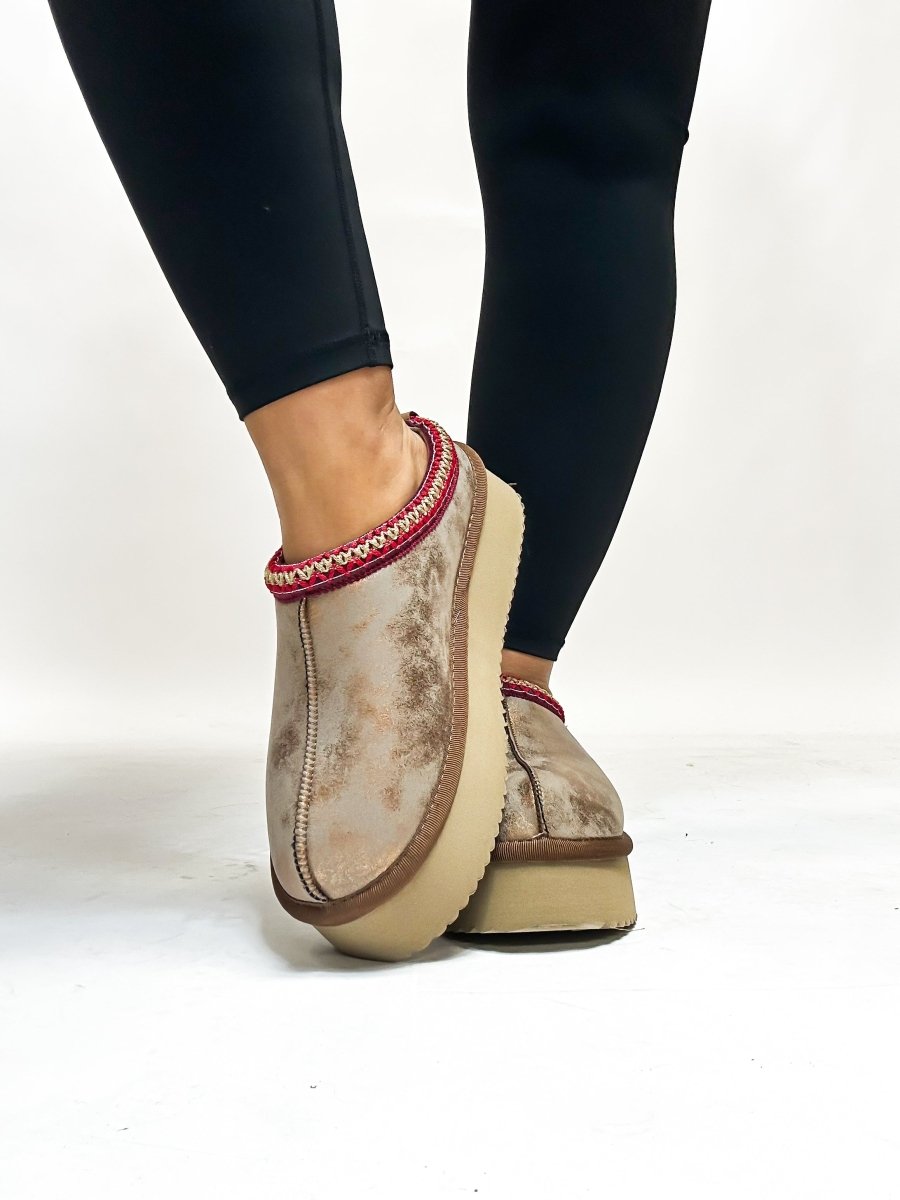 Corky's Washed Bronze Metallic Pillow Talk Shoes - FINAL SALE - Macoma Boutique303 Mules & Boots