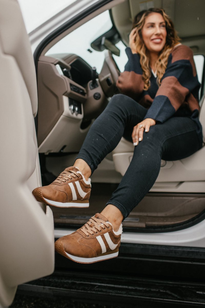Corky's Washed Cognac Jet Lag Sneakers
