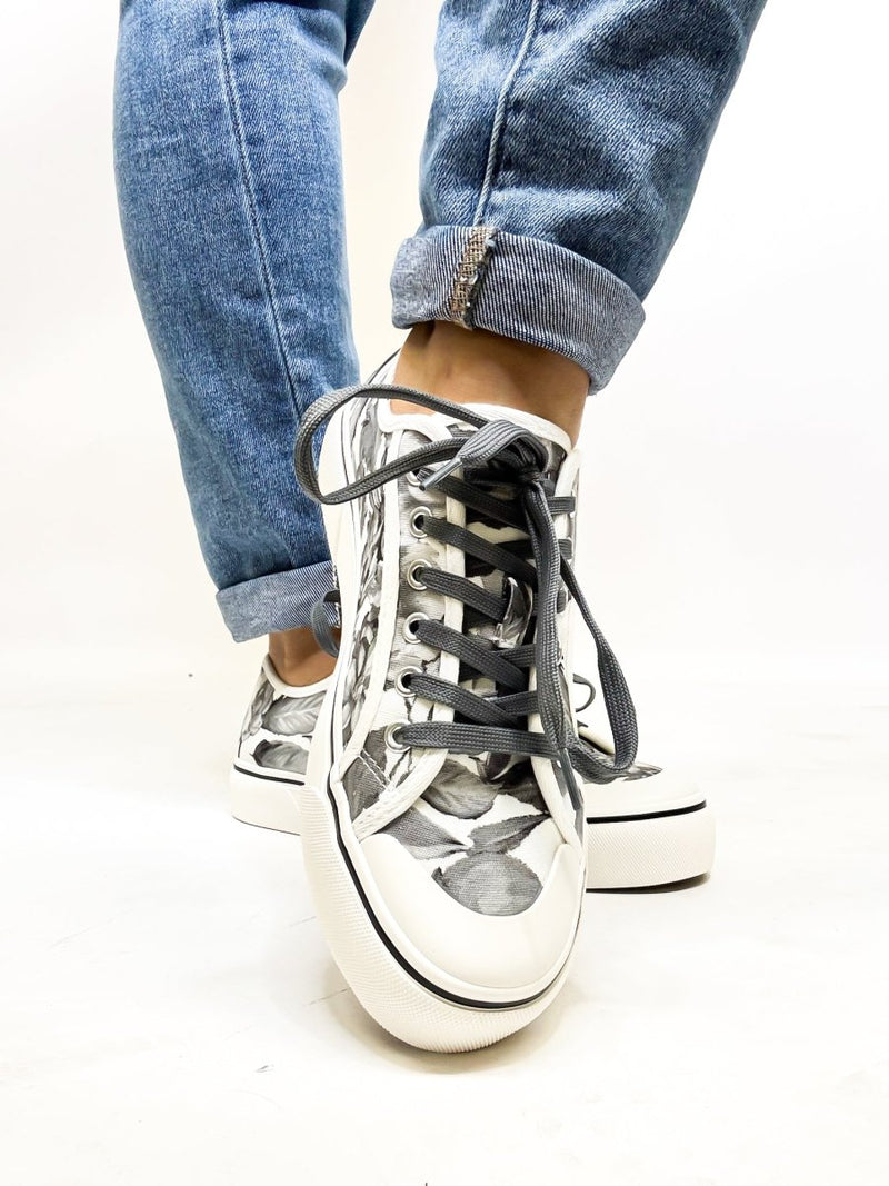 Corky's White Black Floral Waiting List Shoes FINAL SALE