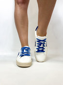 Corky's White Blue Friend Zone Sneakers - Macoma Boutique301 Sneakers