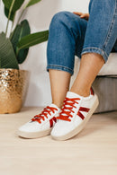 Corky's White Burgundy Friend Zone Sneakers - Macoma Boutique301 Sneakers