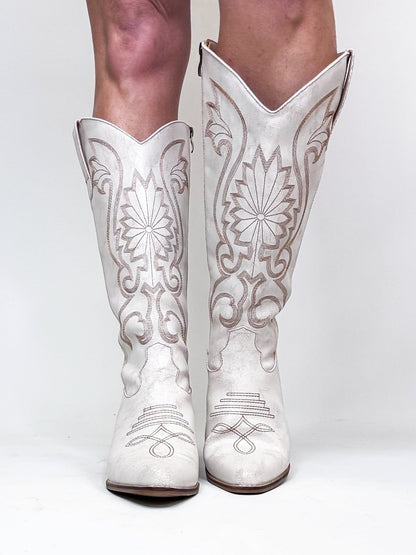 Corky's White Crackle Just In Case Boots - Wide Calf - Macoma Boutique303 Mules & Boots