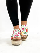 Corky's White Floral Freddie Wedges - Macoma Boutique302 Wedges & Heels