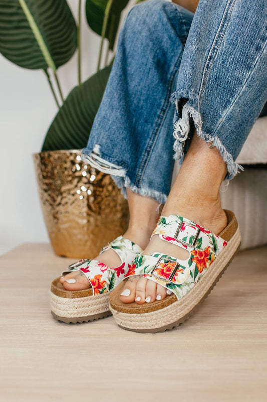 Corky's White Floral No Filter Sandals - Macoma Boutique304 Sandals