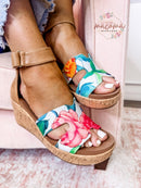 Corky's White Floral Rom Com Wedges FINAL SALE - Macoma Boutique302 Wedges & Heels