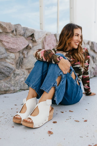 Corky's White Frisky Wedges - Macoma Boutique302 Wedges & Heels