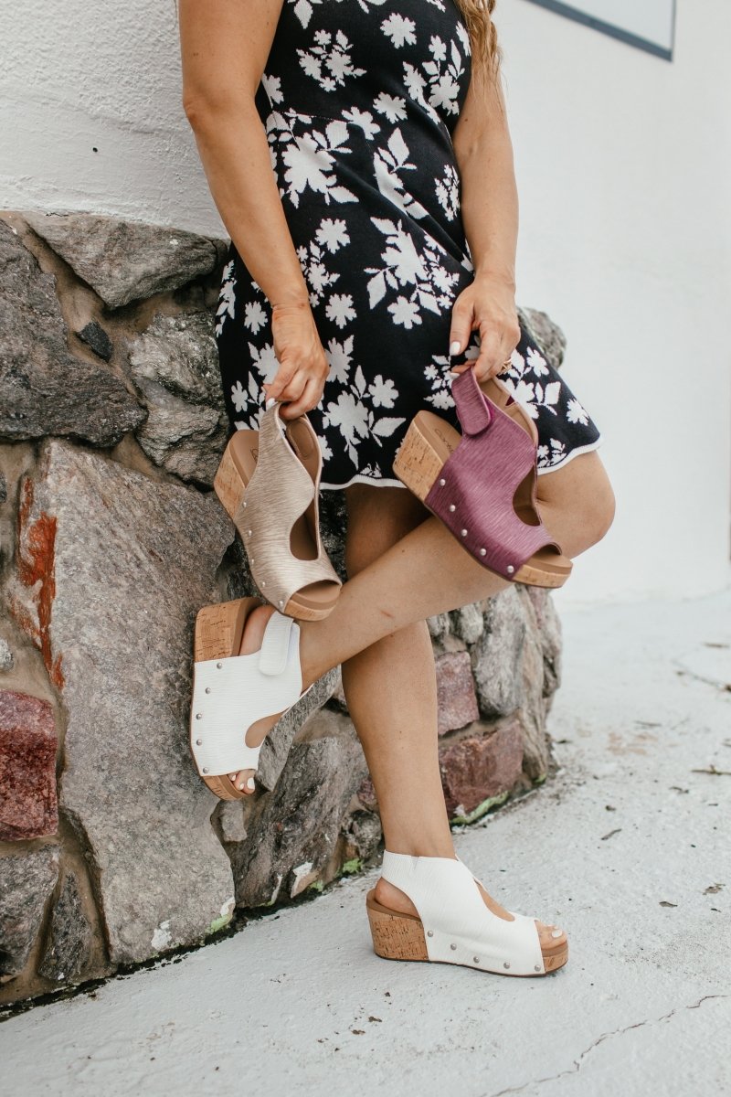 Corky's White Frisky Wedges - Macoma Boutique302 Wedges & Heels