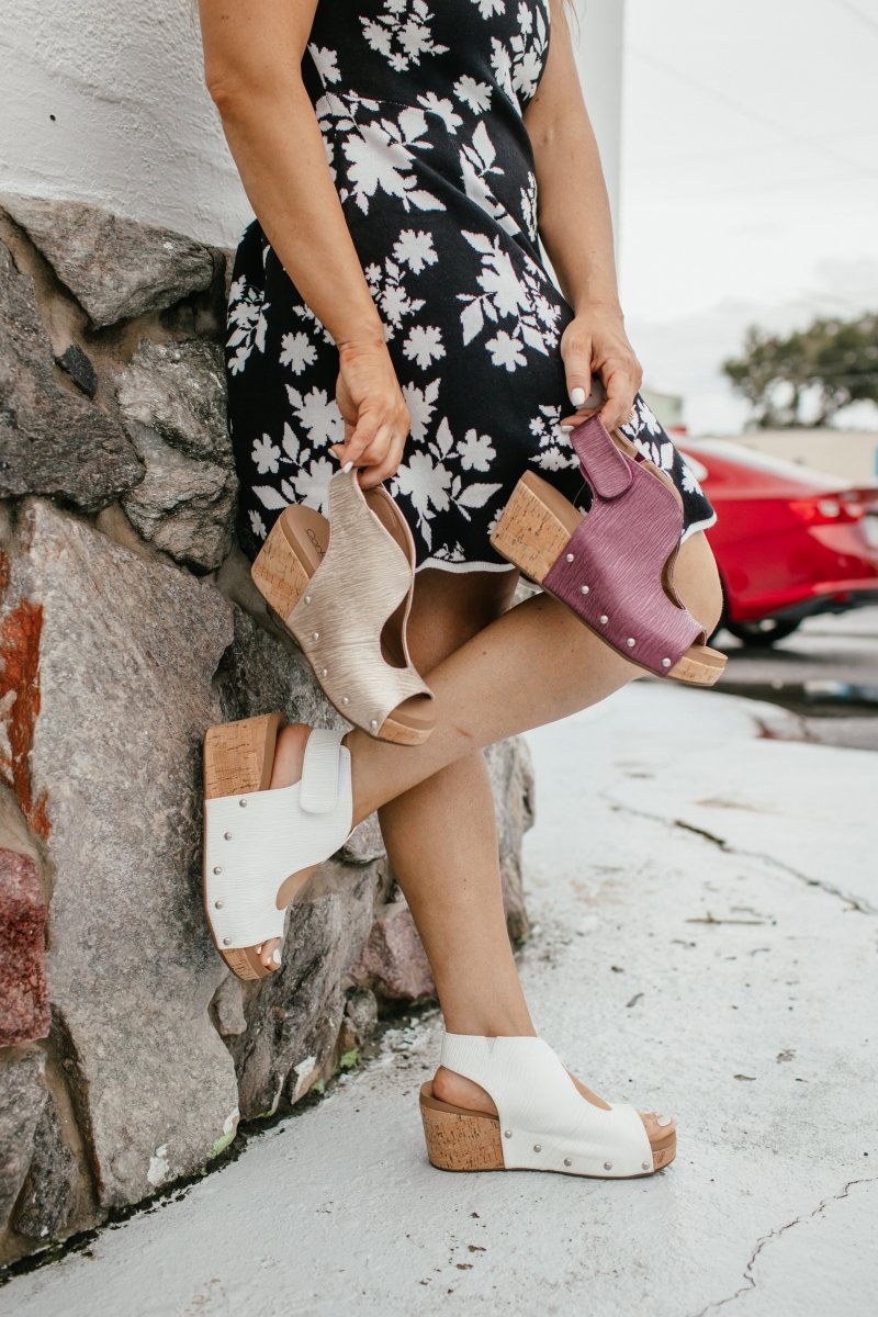 Corky's White Frisky Wedges - Macoma Boutique302 Wedges & Heels