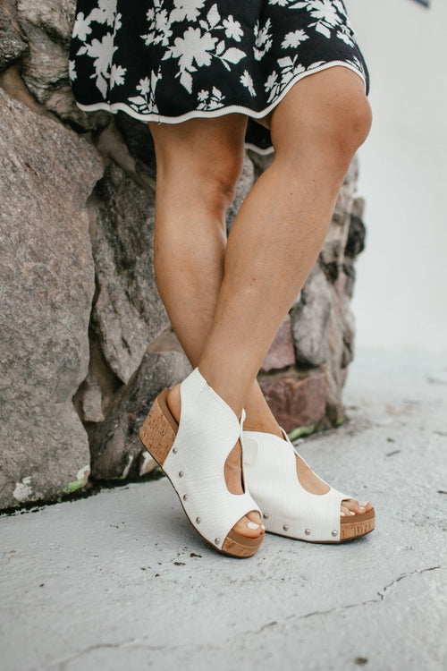 Corky's White Frisky Wedges - Macoma Boutique302 Wedges & Heels