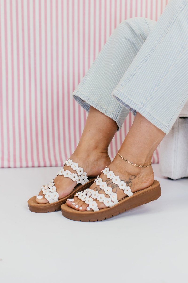 Corky's White Garden Party Sandals - Macoma Boutique304 Sandals