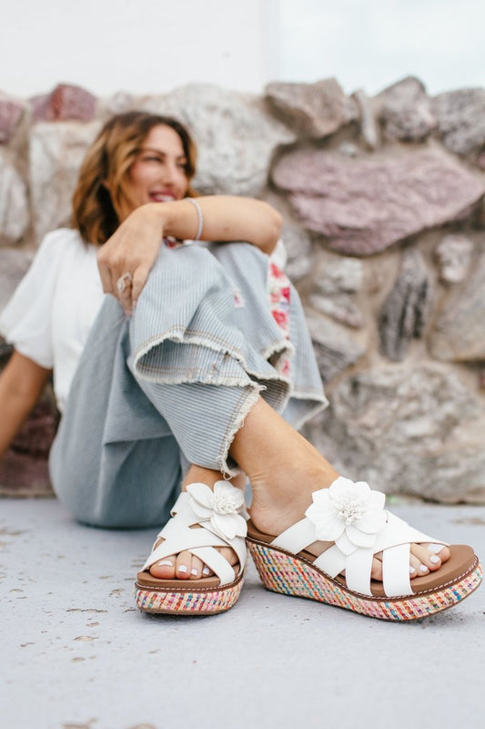 Corky's White Heartbreaker Sandals - Macoma Boutique304 Sandals