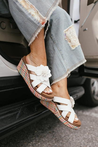 Corky's White Heartbreaker Sandals - Macoma Boutique304 Sandals