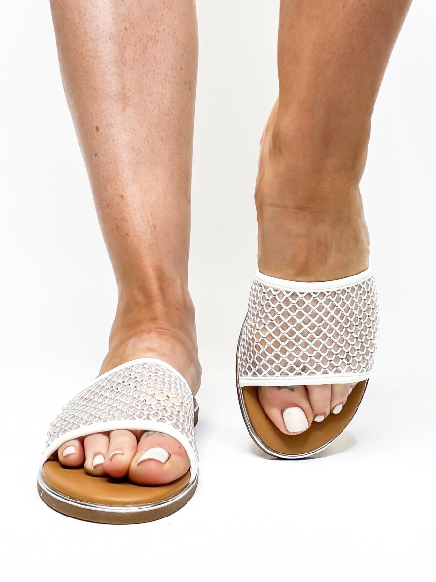 Corky's White Just Meshin With Ya Sandals - FINAL SALE - Macoma Boutique304 Sandals