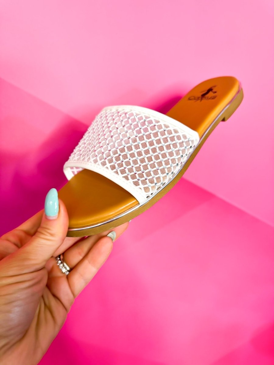 Corky's White Just Meshin With Ya Sandals - FINAL SALE - Macoma Boutique304 Sandals
