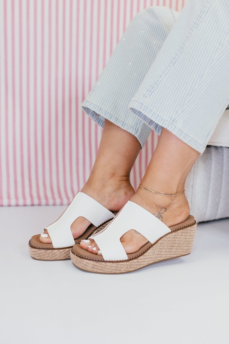 Corky's White Kiss N Tell Wedges - Macoma Boutique302 Wedges & Heels