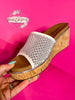Corky's White Let's Mesh Around Sandals FINAL SALE - Macoma Boutique302 Wedges & Heels