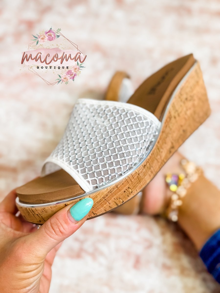 Corky's White Let's Mesh Around Sandals FINAL SALE