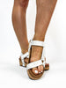 Corky's White Metallic Don't Tempt Me Sandals - Macoma Boutique302 Wedges & Heels