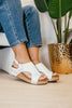 Corky's White Metallic Volta II Shoes - Macoma Boutique302 Wedges & Heels