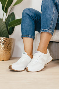 Corky's White No Prob Sneakers