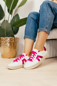 Corky's White Pink Friend Zone Sneakers