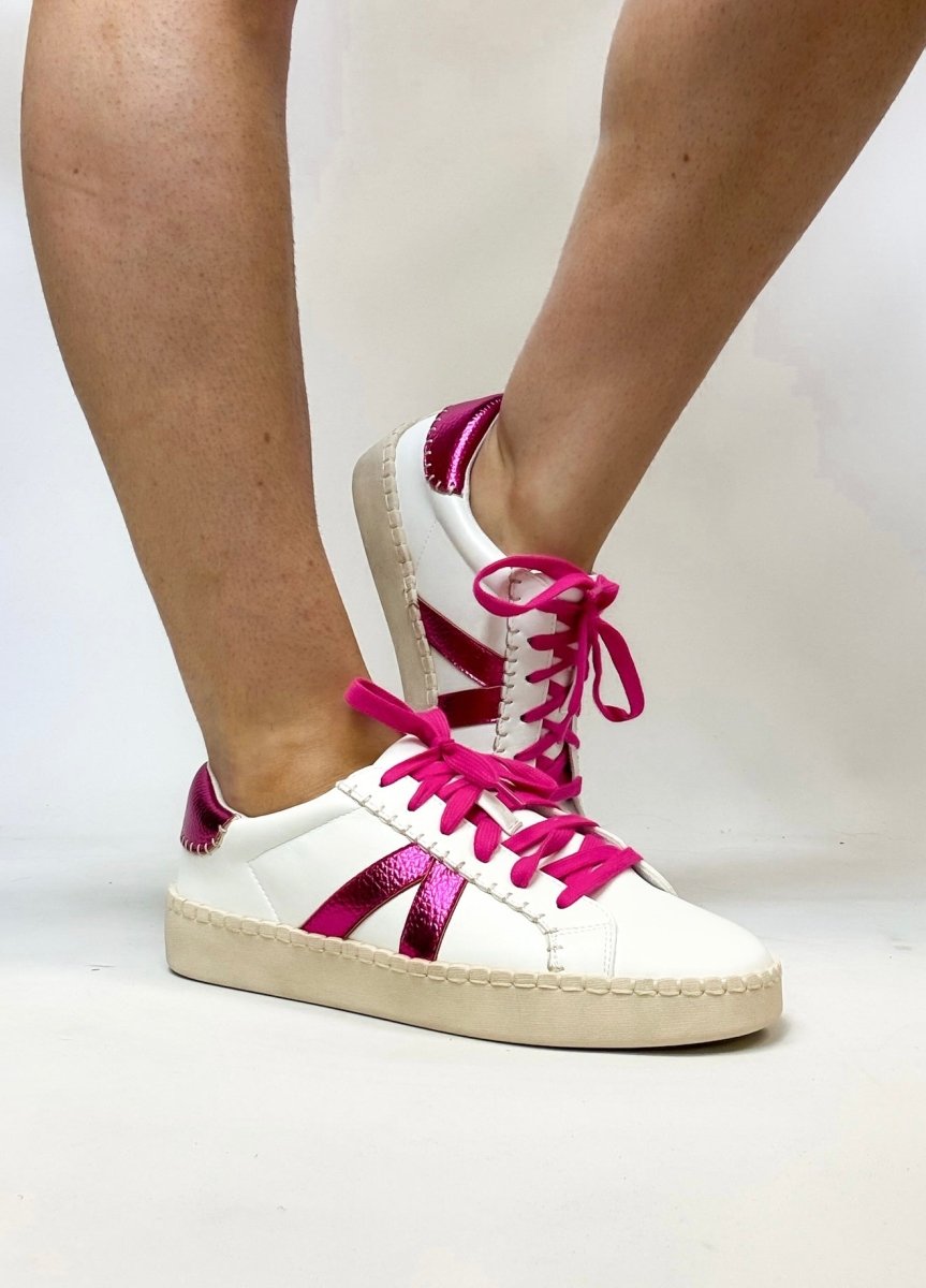 Corky's White Pink Friend Zone Sneakers - Macoma Boutique301 Sneakers