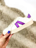 Corky's White Purple Friend Zone Sneakers - Macoma Boutique301 Sneakers