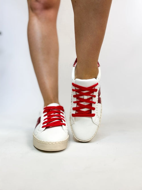 Corky's White Red Friend Zone Sneakers - Macoma Boutique301 Sneakers