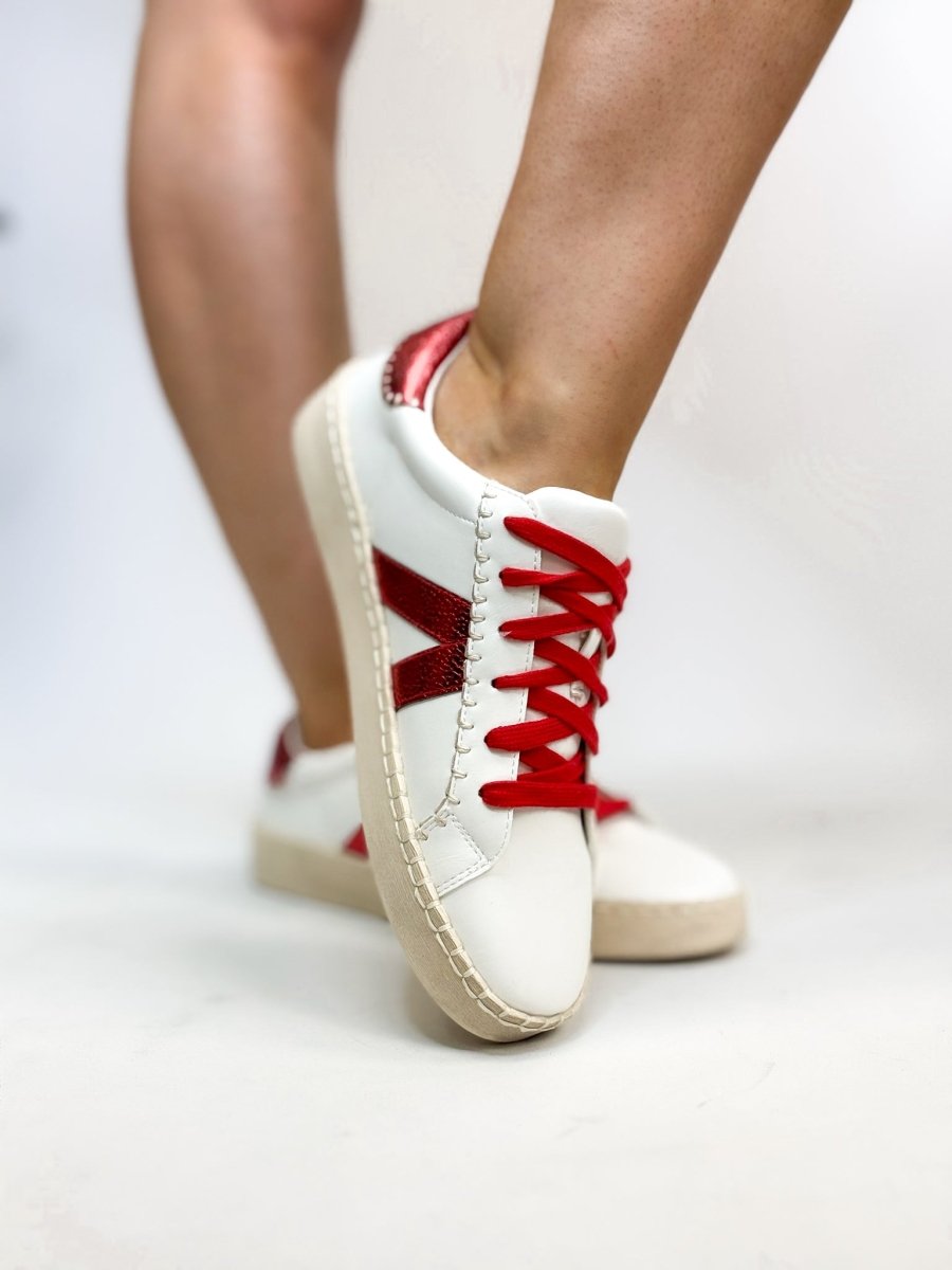 Corky's White Red Friend Zone Sneakers - Macoma Boutique301 Sneakers