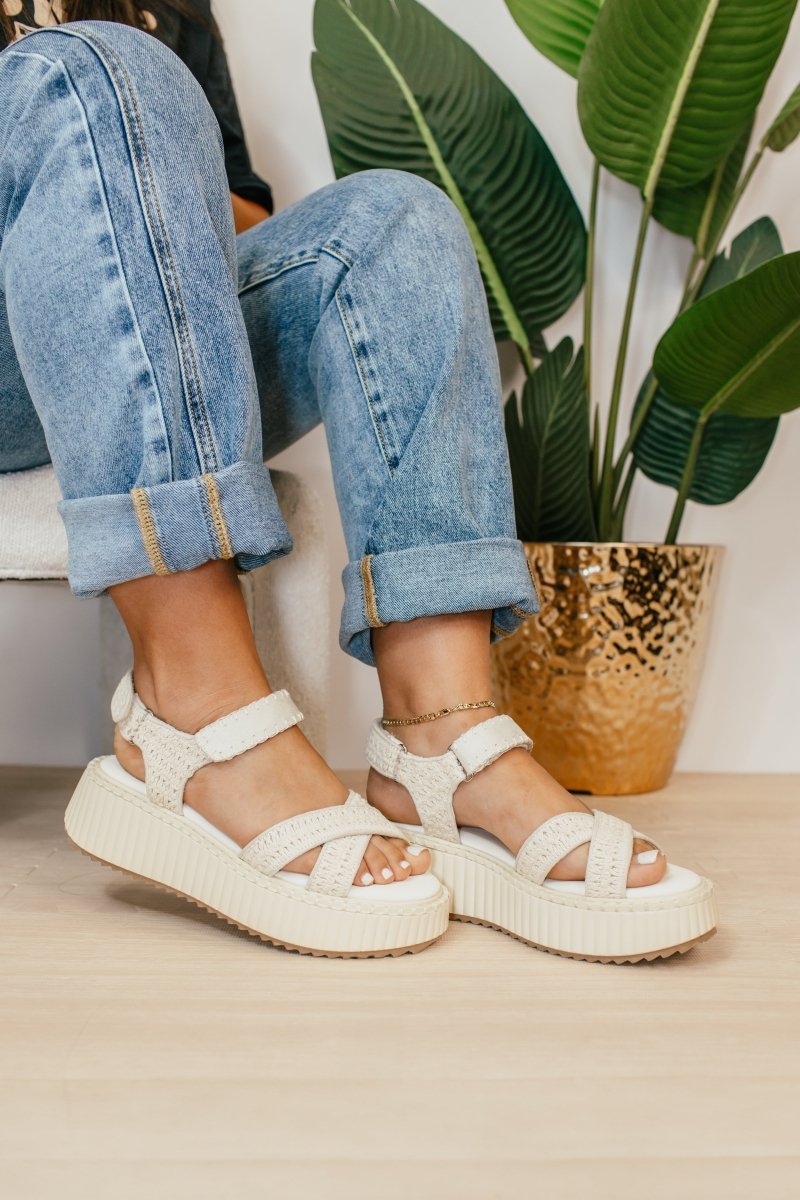 Corkys White Total Catch Sandals - FINAL SALE - Macoma Boutique304 Sandals