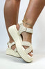 Corkys White Total Catch Sandals - FINAL SALE - Macoma Boutique304 Sandals