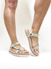 Corky's White Washed Flower Give It a Go Wedges FINAL SALE - Macoma Boutique304 Sandals