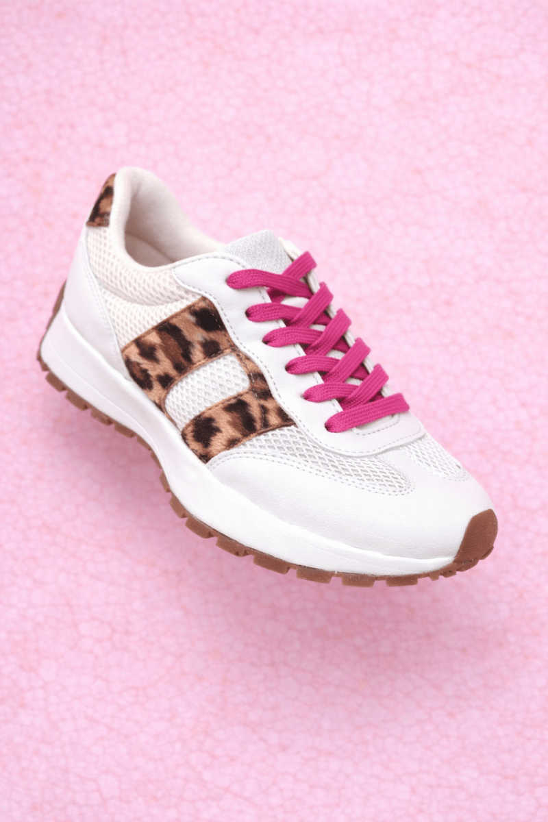 Corky's White With Leopard No Prob Sneakers - Macoma Boutique301 Sneakers