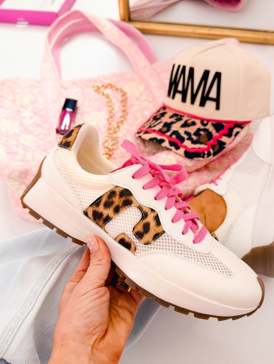 Corky's White With Leopard No Prob Sneakers - Macoma Boutique301 Sneakers