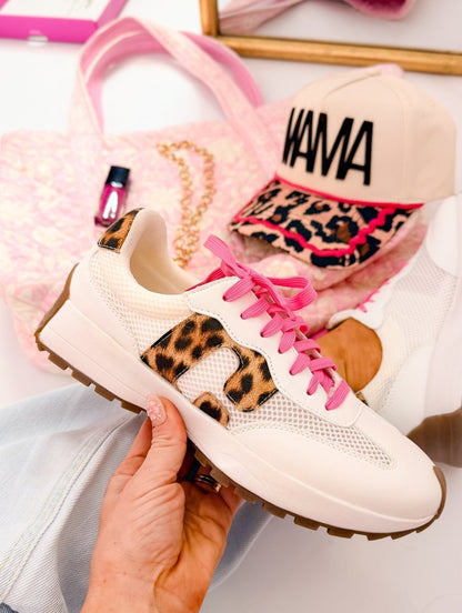 Corky's White With Leopard No Prob Sneakers - Macoma Boutique301 Sneakers